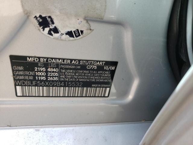 Photo 10 from auction – 2009 MERCEDES-BENZ E 350 with VIN WDBUF56X09B415532