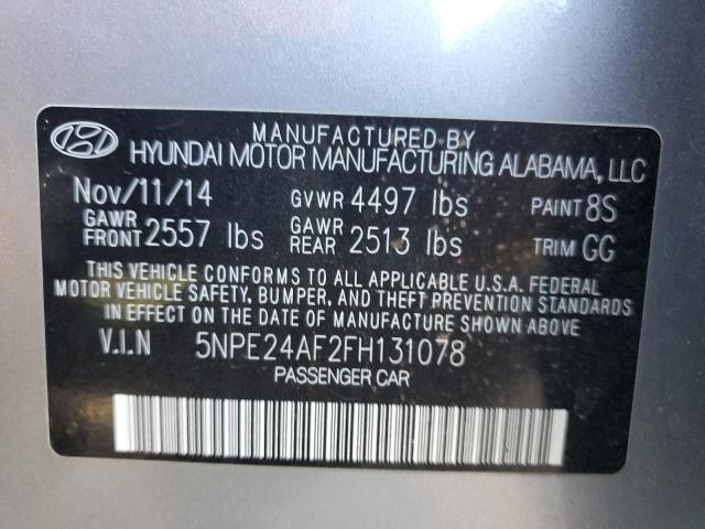 Photo 10 from auction – 2015 HYUNDAI SONATA SE with VIN 5NPE24AF2FH131078