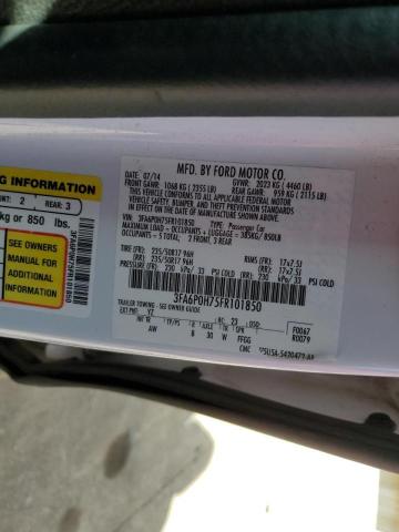 Photo 10 from auction – 2015 FORD FUSION SE with VIN 3FA6P0H75FR101850
