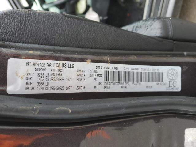 Photo 10 from auction – 2019 DODGE DURANGO R/ with VIN 1C4SDJCTXKC676689
