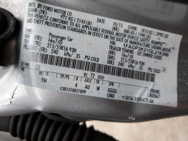 Photo 10 from auction – 2016 FORD FOCUS SE with VIN 1FADP3K21GL216368