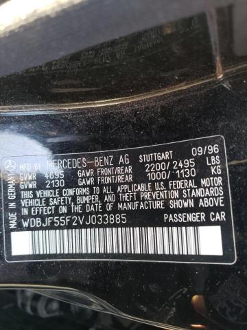 Photo 10 from auction – 1997 MERCEDES-BENZ E 320 with VIN WDBJF55F2VJ033885