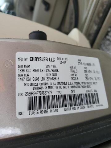 Photo 10 from auction – 2008 CHRYSLER TOWN & COU with VIN 2A8HR54P78R637779