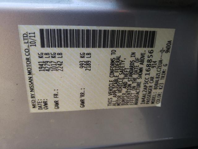 Photo 10 from auction – 2012 NISSAN ALTIMA BAS with VIN 1N4AL2AP3CC168856