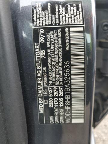 Photo 10 from auction – 2011 MERCEDES-BENZ E 350 4MAT with VIN WDDHF8HB1BA325636