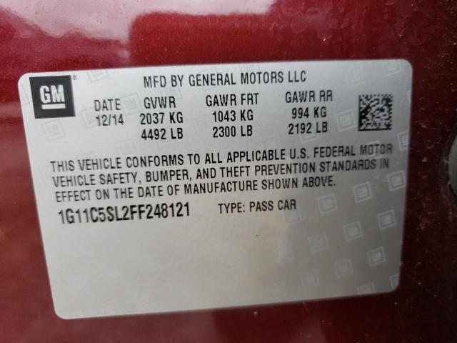 Photo 10 from auction – 2015 CHEVROLET MALIBU 1LT with VIN 1G11C5SL2FF248121