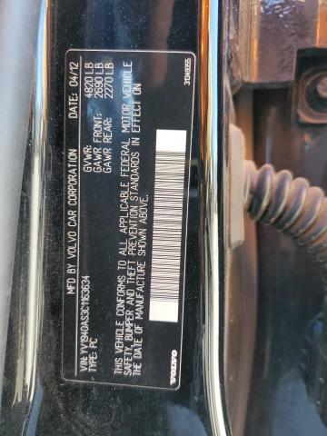 Photo 10 from auction – 2012 VOLVO S80 3.2 with VIN YV1940AS3C1163634