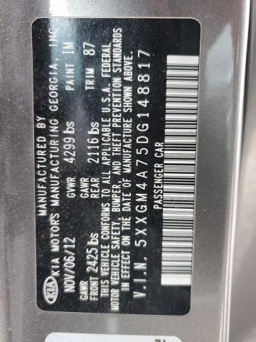Photo 10 from auction – 2013 KIA OPTIMA LX with VIN 5XXGM4A75DG148817