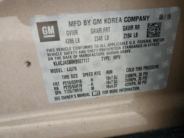 Photo 10 from auction – 2019 BUICK ENCORE PRE with VIN KL4CJASB8KB927117