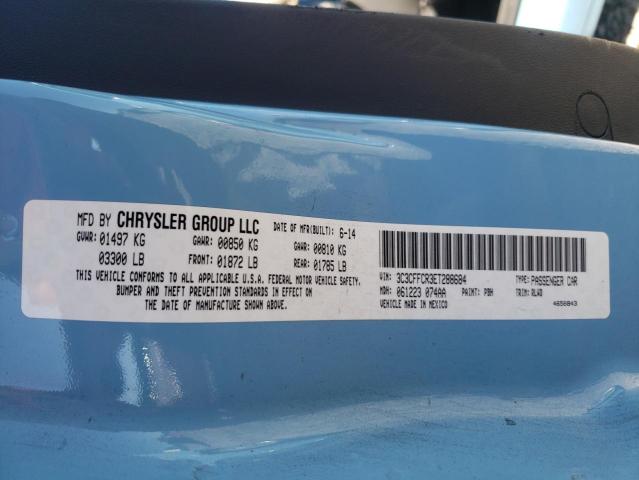 Photo 10 from auction – 2014 FIAT 500 LOUNGE with VIN 3C3CFFCR3ET288684