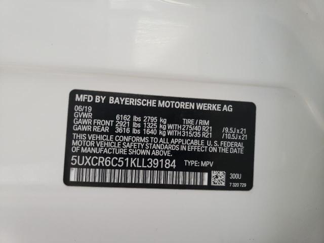 Photo 10 from auction – 2019 BMW X5 XDRIVE4 with VIN 5UXCR6C51KLL39184