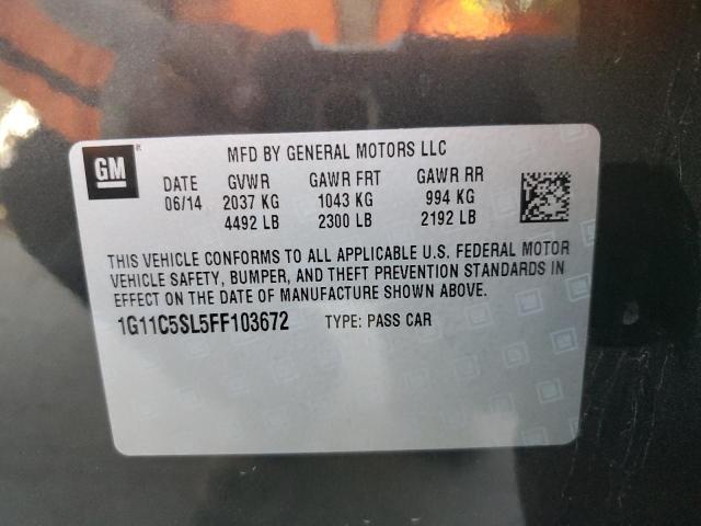 Photo 10 from auction – 2015 CHEVROLET MALIBU 1LT with VIN 1G11C5SL5FF103672