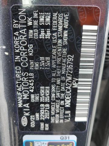 Photo 10 from auction – 2021 KIA SELTOS S with VIN KNDEUCA27M7216792