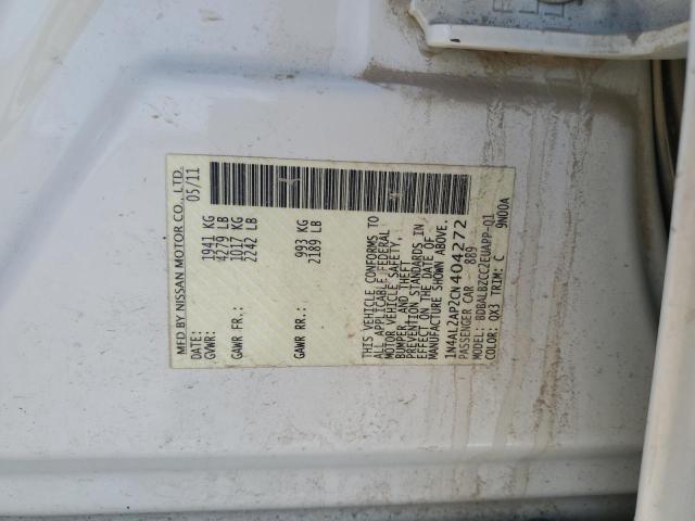 Photo 10 from auction – 2012 NISSAN ALTIMA BAS with VIN 1N4AL2AP2CN404272