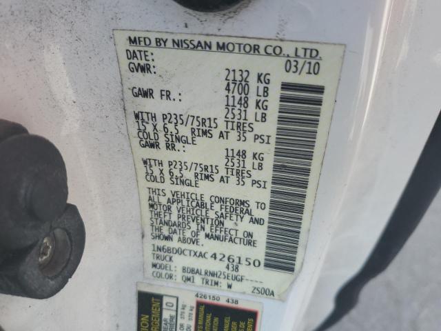 Photo 10 from auction – 2010 NISSAN FRONTIER K with VIN 1N6BD0CTXAC426150