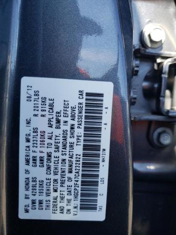 Photo 10 from auction – 2012 HONDA ACCORD LXP with VIN 1HGCP2F47CA232822