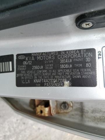 Photo 10 from auction – 2013 KIA FORTE LX with VIN KNAFT4A21D5671188