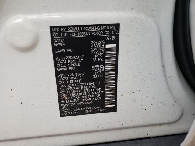 Photo 10 from auction – 2019 NISSAN ROGUE S with VIN KNMAT2MT5KP502699