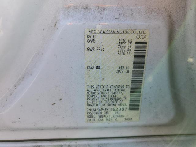 Photo 10 from auction – 2014 NISSAN ALTIMA 2.5 with VIN 1N4AL3AP4EN362387