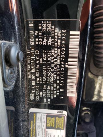 Photo 10 from auction – 2013 KIA SORENTO LX with VIN 5XYKT3A67DG398036