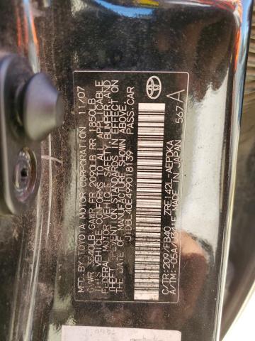 Photo 10 from auction – 2009 TOYOTA COROLLA BA with VIN JTDBL40E499018139