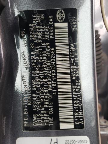 Photo 10 from auction – 2014 TOYOTA CAMRY L with VIN 4T1BF1FK3EU432566