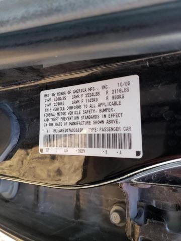 Photo 10 from auction – 2007 ACURA TL with VIN 19UUA66207A004498