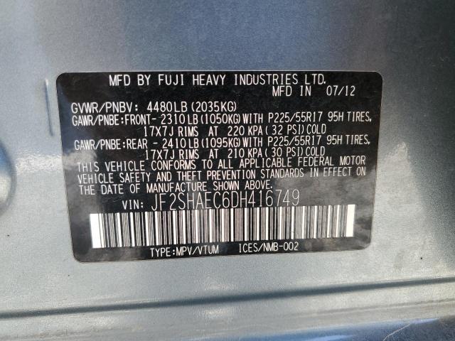 Photo 10 from auction – 2013 SUBARU FORESTER L with VIN JF2SHAEC6DH416749