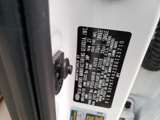 Photo 10 from auction – 2011 KIA SORENTO BA with VIN 5XYKT4A22BG123710