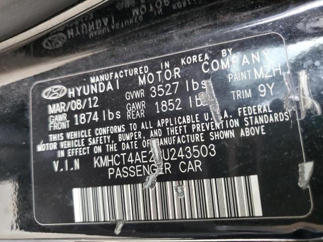 Photo 10 from auction – 2012 HYUNDAI ACCENT GLS with VIN KMHCT4AE2CU243503