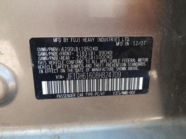 Photo 10 from auction – 2008 SUBARU IMPREZA 2. with VIN JF1GH61608H824709