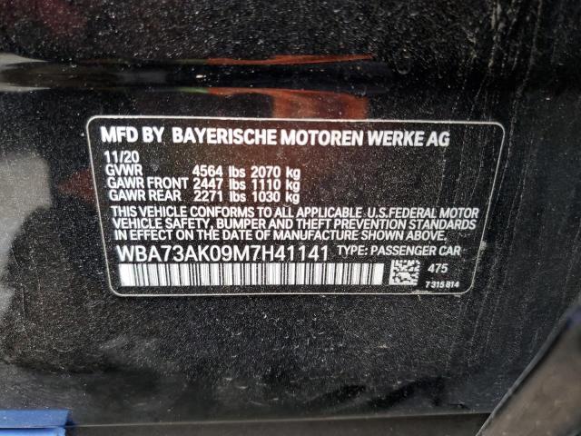 Photo 10 from auction – 2021 BMW 228XI with VIN WBA73AK09M7H41141