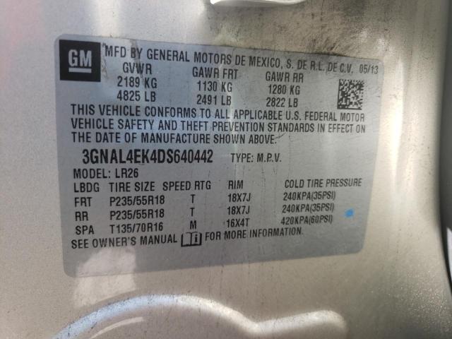 Photo 10 from auction – 2013 CHEVROLET CAPTIVA LT with VIN 3GNAL4EK4DS640442