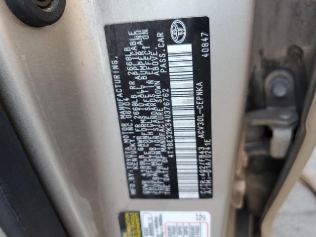 Photo 10 from auction – 2004 TOYOTA CAMRY LE with VIN 4T1BE32K34U376762