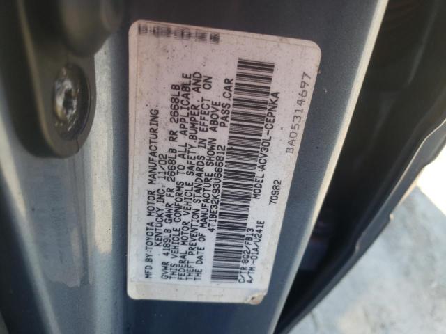 Photo 10 from auction – 2003 TOYOTA CAMRY LE with VIN 4T1BE32K93U666812