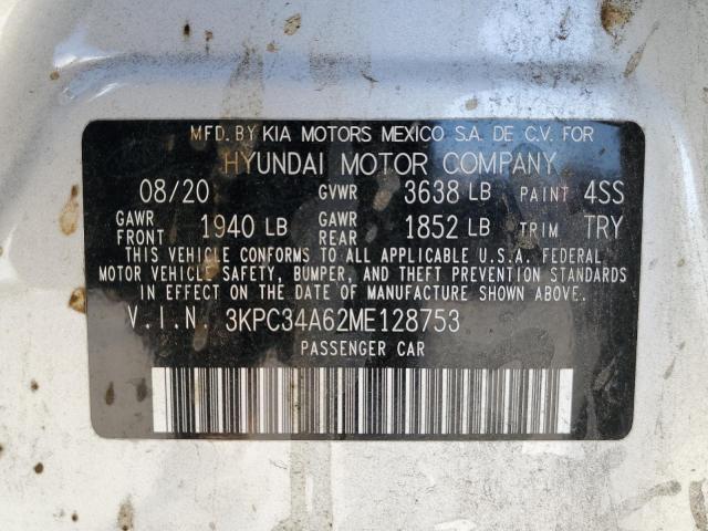 Photo 10 from auction – 2021 HYUNDAI ACCENT LIM with VIN 3KPC34A62ME128753