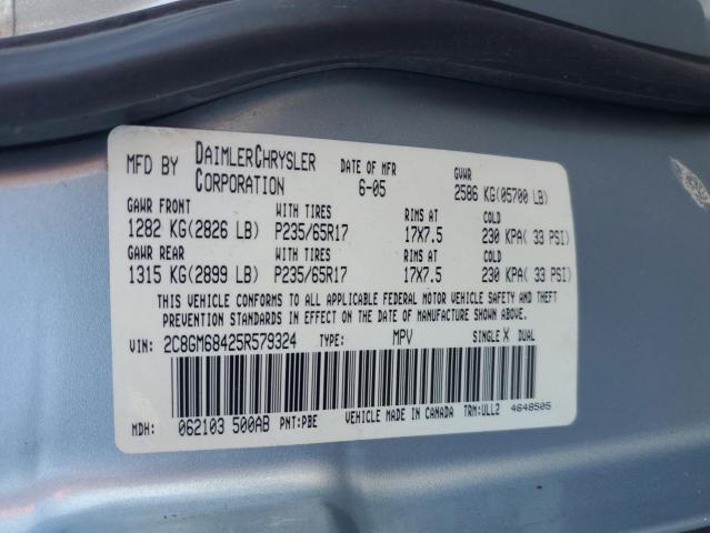 Photo 10 from auction – 2005 CHRYSLER PACIFICA T with VIN 2C8GM68425R579324