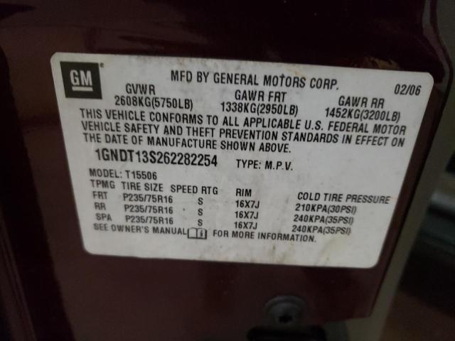 Photo 10 from auction – 2006 CHEVROLET TRAILBLAZE with VIN 1GNDT13S262282254