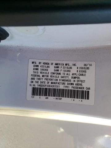 Photo 10 from auction – 2014 HONDA ACCORD SPO with VIN 1HGCR2F55EA263301