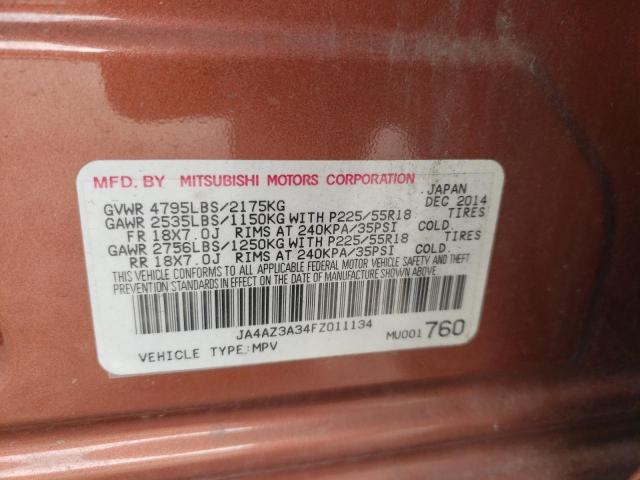 Photo 10 from auction – 2015 MITSUBISHI OUTLANDER with VIN JA4AZ3A34FZ011134