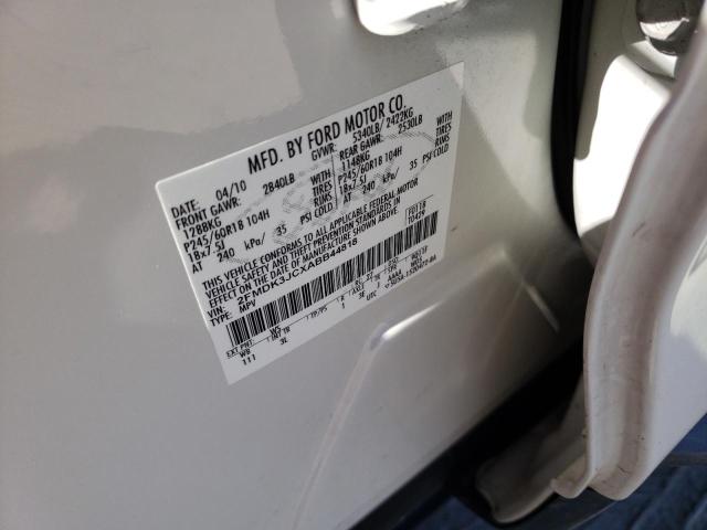 Photo 10 from auction – 2010 FORD EDGE SEL with VIN 2FMDK3JCXABB44818