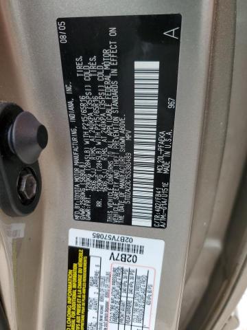 Photo 10 from auction – 2005 TOYOTA SIENNA CE with VIN 5TDZA23C15S380489