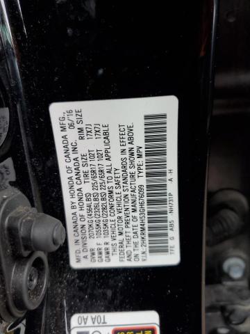 Photo 10 from auction – 2016 HONDA CR-V EX with VIN 2HKRM4H53GH676099