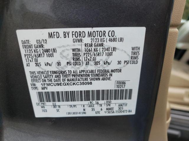 Photo 10 from auction – 2012 FORD ESCAPE LIM with VIN 1FMCU9EGXCKC35098