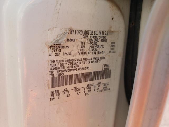 Photo 10 from auction – 2001 FORD F150 SUPER with VIN 1FTRW08W91KD72795