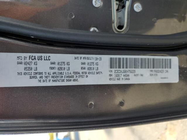Photo 10 from auction – 2019 DODGE CHARGER SX with VIN 2C3CDXJG6KH756229