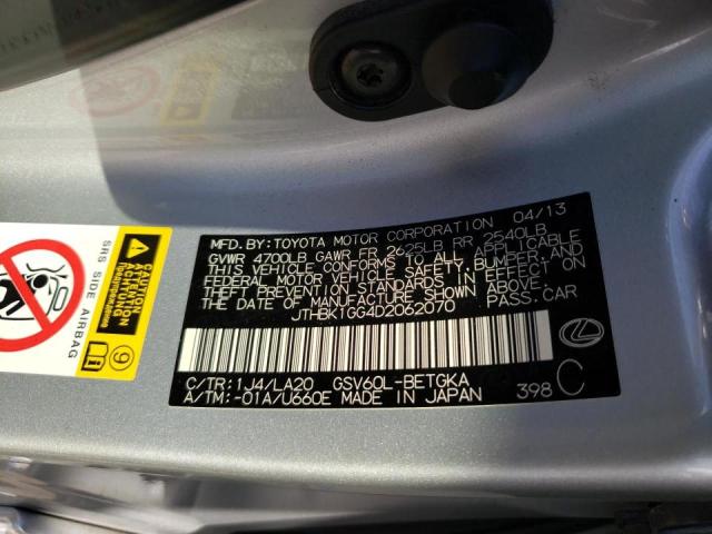 Photo 10 from auction – 2013 LEXUS ES 350 with VIN JTHBK1GG4D2062070