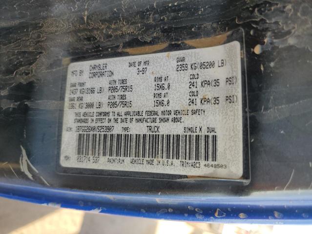 Photo 10 from auction – 1997 DODGE DAKOTA with VIN 1B7GG26X0VS253907