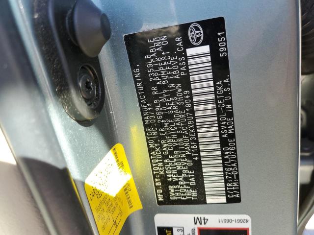 Photo 10 from auction – 2011 TOYOTA CAMRY BASE with VIN 4T1BF3EKXBU718049