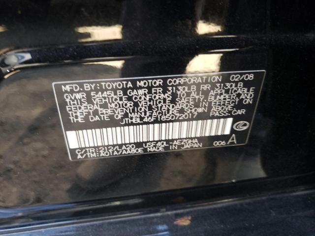 Photo 10 from auction – 2008 LEXUS LS 460 with VIN JTHBL46F185072017